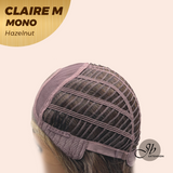 JBEXTENSION CLAIRE MONO Partial Monofilament Wig 22 Inches Hazelnut Curly Partial Mono Lace Glueless Wig CLAIRE MONO HAZELNUT【BENDY EAR TABS】