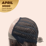 [PRE-ORDER] JBEXTENSION APRIL MONO Monofilament Handmade Wig 6X5 Full Monofilament Hand Tied Top Wig 18 Inches Dark Brown Mono Lace Wig With Anti-slip Silicone Strips Glueless Wig APRIL MONO DARK BROWN【BENDY EAR TABS】