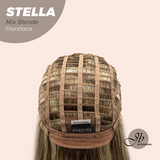 JBEXTENSION Peluca de encaje frontal para mujer de longitud media marrón de 22 pulgadas ROBY 150% de densidad