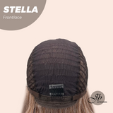 JBEXTENSION 16 Inches Apricot Curly Women Pre-Cut Frontlace Glueless Wig STELLA