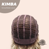 JBEXTENSION 12 Inches Mix Blonde Pre-Cut T Part Snowflake Lace Frontlace Glueless Wig KIMBA【BENDY EAR TABS】