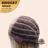 JBEXTENSION BRIDGET MONO Monofilament Handmade Wig 6X5 Full Monofilament Hand Tied Top Wig 15 Inches Mix Blonde Mono Lace Wig With Anti-slip Silicone Strips Glueless Wig BRIDGET MONO MIX BLONDE【BENDY EAR TABS
