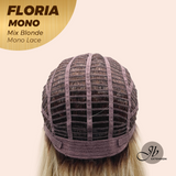 JBEXTENSION FLORIA MONO Full Monofilament Wig 20 Inches Curly Mix Blonde Full Mono Lace Glueless with Anti-slip Silicone Strips Wig FLORIA MONO - MIX BLONDE【BENDY EAR TABS】