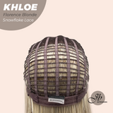 JBEXTENSION 12 Inches Bob Cut Florence Blonde Pre-Cut Snowflake Lace Frontlace Glueless Wig KHLOE FLORENCE BLONDE【PERMATEASE】【BENDY EAR TABS】- M/L