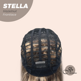 JBEXTENSION Peluca de encaje frontal para mujer de longitud media marrón de 22 pulgadas ROBY 150% de densidad