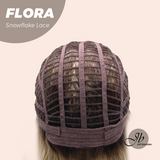 JBEXTENSION 13 Inches Mix Blonde Pre-Cut Side Part Snowflake Lace Frontlace Glueless Wig FLORA【BENDY EAR TABS】