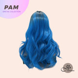 JBEXTENSION 20 Inches Curly Light Blue With Dark Root Wig PAM