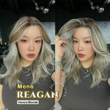 JBEXTENSION REAGAN MONO Monofilament Handmade Wig 6X5 Full Monofilament Hand Tied Top Wig 18 Inches Venice Blonde Curly Mono Lace Wig with Anti-slip Silicone Strips Glueless Wig REAGAN MONO - VENICE BLONDE【BENDY EAR TABS】