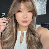 JBEXTENSION 24 Inches Curly Hazelnut Wig with Bangs ROSITA HAZELNUT