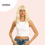 JBEXTENSION 14 Inches Short Wave Light Blonde Wig SONIA