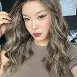 JBEXTENSION SUSIE MONO Monofilament Handmade Wig 6X5 Full Monofilament Hand Tied Top Wig 16 Inches Curly Dark Hazelnut Mono Lace Wig with Anti-slip Silicone Strips Glueless Wig SUSIE MONO【BENDY EAR TABS】