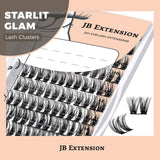 Pestañas en racimo JBextension DIY 72 pestañas en racimo SIN PEGAMENTO incluido 【Starlit Glam-Lash】 