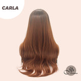JBEXTENSION 26 Inches Curly Copper Wig With Bangs CARLA