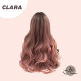 Consigue el look de Influencer: peluca rosa degradado de 26 pulgadas con flequillo CLARA