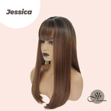 [PRE-ORDER] JBEXTENSION 20 Inches Nature Straight OMBRè Brown Wig With Bangs JESSICA