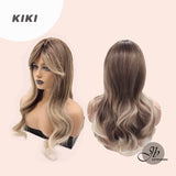 JBEXTENSION 26 Inches Long Curly Blonde Wig With Bangs KIKI