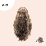JBEXTENSION Peluca extra rizada de 25 pulgadas, color marrón con mechas, peluca para mujer KIM