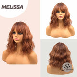 JBEXTENSION 14 Inches Short Copper Body Wave Wig MELISSA