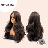 JBEXTENSION 25 Inches Curly Natural Brown Wig Without Bangs SILVANA