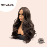 JBEXTENSION 25 Inches Curly Natural Brown Wig Without Bangs SILVANA