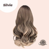 JBEXTENSION 25 Inch Blonde Long Curly Wig Ombre Wave Wig SILVIA
