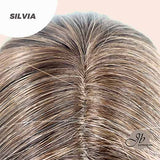 JBEXTENSION Peluca rubia larga y rizada de 25 pulgadas, peluca ondulada Ombre SILVIA (SYLVIA) 