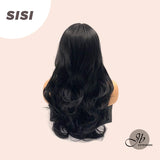 JBEXTENSION 25 Inches Jet Black Long Curly Wig Without Bangs SISI