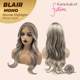 JBEXTENSION BLAIR MONO Monofilament Handmade Wig 6X5 Full Monofilament Hand Tied Top Wig 24 Inches Blonde Highlight Mono Lace Wig with Anti-slip Silicone Strips Glueless Wig BLAIR MONO - BLONDE HIGHLIGHT【BENDY EAR TABS】