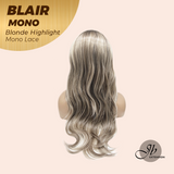 JBEXTENSION BLAIR MONO Monofilament Handmade Wig 6X5 Full Monofilament Hand Tied Top Wig 24 Inches Blonde Highlight Mono Lace Wig with Anti-slip Silicone Strips Glueless Wig BLAIR MONO - BLONDE HIGHLIGHT【BENDY EAR TABS】