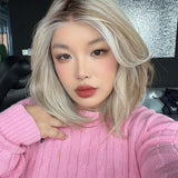 JBEXTENSION CATARINA MONO Full Monofilament Handmade Full Lace Full Hand Tied Wig 13 Inches Mix Blonde Mono Lace Handmade Futura Fiber Wig with Anti-slip Silicone Strips Glueless Wig CATARINA MONO MIX BLONDE【BENDY EAR TABS】