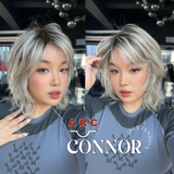 JBEXTENSION 13 Inches Dark Mix Blonde Curly Pre-Cut Arc Snowflake Lace Frontlace Glueless Wig CONNOR【BENDY EAR TABS】