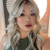 JBEXTENSION 19 Inches Blonde Wave Women Fashion Full Machine Wig DANIELLA【PLUS PERMATEASE】【BENDY EAR TABS】