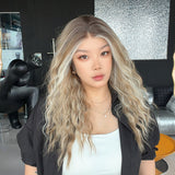 JBEXTENSION 24 Inches Long Wave Dirty Blonde Pre-Cut 13X6 Free Part Snowflake Lace Frontlace Glueless Wig FRANCY PRO - DIRTY BLONDE【BENDY EAR TABS】