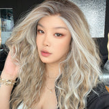 JBEXTENSION 24 Inches Long Wave Dirty Blonde Pre-Cut 13X6 Free Part Snowflake Lace Frontlace Glueless Wig FRANCY PRO - DIRTY BLONDE【BENDY EAR TABS】