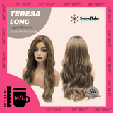 JBEXTENSION 22 Inches Long Light Brown Pre-Cut Snowflake Lace Frontlace Glueless Wig TERESA LONG LIGHT BROWN【PERMATEASE】【BENDY EAR TABS】- M/L
