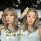 JBEXTENSION LAURETTA MONO Monofilament Handmade Wig 6X5 Full Monofilament Hand Tied Top Wig 17 Inches Hazelnut Mono Lace Wig with Anti-slip Silicone Strips Glueless Wig LAURETTA MONO - HAZELNUT【BENDY EAR TABS】