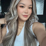 JBEXTENSION MACKAY MONO Monofilament Handmade Wig 6X5 Full Monofilament Hand Tied Top Wig 28 Inches Long Vanilla Fudgie Mono Lace Wig with Anti-slip Silicone Strips Glueless Wig MACKAY MONO - VANILLA FUDGIE【BENDY EAR TABS】