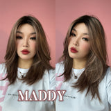 JBEXTENSION 18 Inches Ash Brown Women Fashion Full Machine Wig MADDY【PERMATEASE】