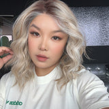 [PRE-ORDER] JBEXTENSION 15 Inches Blonde Pre-Cut Side Part Snowflake Lace Frontlace Glueless Wig MARCELA【BENDY EAR TABS】