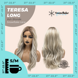 JBEXTENSION 22 Inches Long Ash Blonde Pre-Cut Snowflake Lace Frontlace Glueless Wig TERESA LONG ASH BLONDE【PERMATEASE】【BENDY EAR TABS】