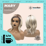 JBEXTENSION 14 Inches Butter Milk Pre-Cut Side Part Snowflake Lace Frontlace Glueless Wig MARY BUTTER MILK【BENDY EAR TABS】
