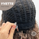 JBEXTENSION 14 Inches Extra Curly Pine Cones Wig Women Fashion Full Machine Wig YVETTE PINE CONES【PLUS PERMATEASE】【BENDY EAR TABS】