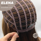JBEXTENSION 18 Inches Caramel Pre-Cut Snowflake Lace Frontlace Glueless Wig ELENA CARAMEL【PERMATEASE】【BENDY EAR TABS】