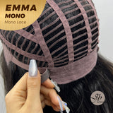 JBEXTENSION EMMA MONO Full Monofilament Wig 24 Inches Ombre Brown Full Mono Lace Glueless Wig EMMA MONO