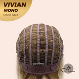 JBEXTENSION VIVIAN MONO Monofilament Handmade Wig 6X5 Full Monofilament Hand Tied Top Wig 12 Inches Blonde Wave Mono Lace Wig With Anti-slip Silicone Strips Glueless Wig VIVIAN MONO【BENDY EAR TABS】