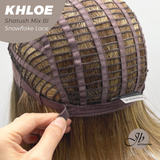 JBEXTENSION 12 Inches Bob Cut Shatush Mix Blonde Pre-Cut Snowflake Lace Frontlace Glueless Wig KHLOE SHATUSH MIX BLONDE【PERMATEASE】