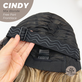 JBEXTENSION 20 Inches Mix Blonde Curly Pre-Cut 9X6 U Lace Free Part Frontlace Glueless Wig CINDY MIX BLONDE