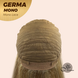 JBEXTENSION GERMA MONO Full Monofilament Handmade Full Lace Full Hand Tied Wig 14 Inches Honey Blonde Mono Lace Handmade Futura Fiber Wig Glueless Wig GERMA MONO