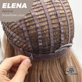 JBEXTENSION 18 Inches Apricot Pre-Cut Snowflake Lace Frontlace Glueless Wig ELENA APRICOT【PERMATEASE】【BENDY EAR TABS】