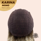 JBEXTENSION KARINA MONO Full Monofilament Handmade Full Lace Full Hand Tied Wig 14 Inches Blonde Mono Lace Handmade Futura Fiber Wig Glueless Wig KARINA MONO